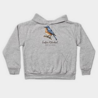 Eastern Bluebird - The Bird Lover Collection Kids Hoodie